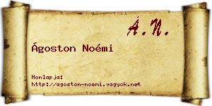 Ágoston Noémi névjegykártya
