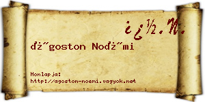 Ágoston Noémi névjegykártya