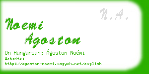 noemi agoston business card